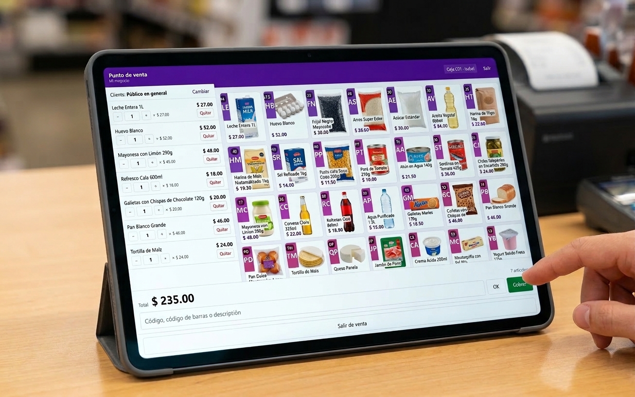 MiniPOS en una tablet